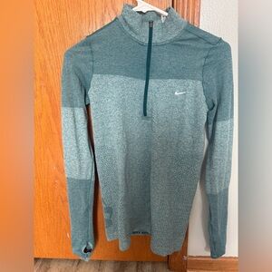 Nike Running green quarter zip long sleeve SIZE SMALL